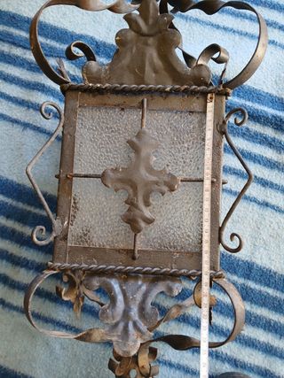Gran Farol faro aplique techo antiguo forja hierro