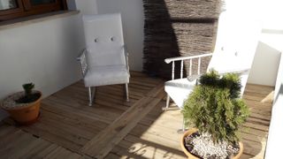 Pareja Mecedoras Vintage Restauradas Plata/Blanco