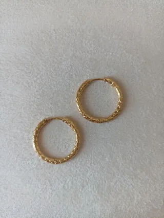 Pendientes Aro Acero Inoxidable Dorado