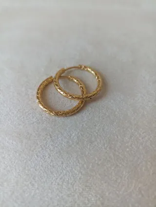 Pendientes Aro Acero Inoxidable Dorado