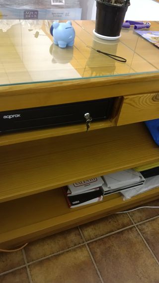 Mostrador Tienda Vintage Madera y Cristal