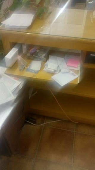 Mostrador Tienda Vintage Madera y Cristal