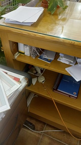 Mostrador Tienda Vintage Madera y Cristal