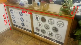 Mostrador Tienda Vintage Madera y Cristal