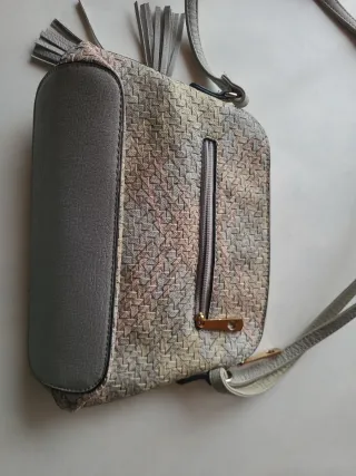 Bolso de hombro multicolor plateado