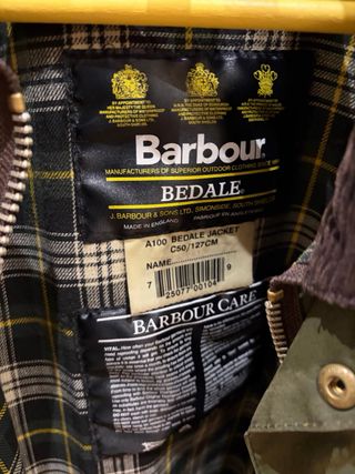 Barbour Bedale con forro, como nueva