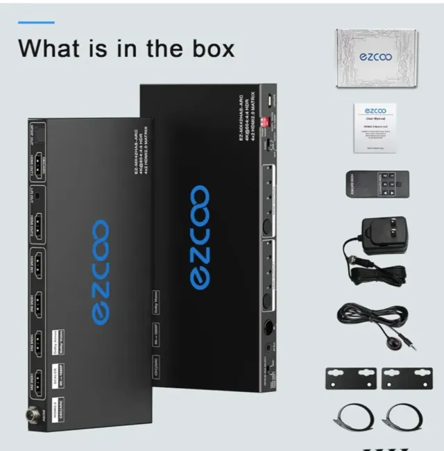 Matriz HDMI 4x2 4K HDR EZ-MX4ZHAS-ARC