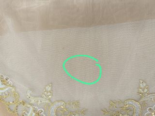 Manteleta Tul Bordado Marfil y Oro