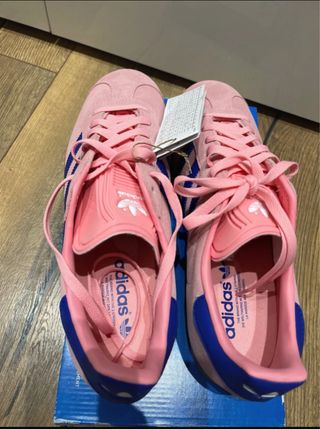 Zapatillas Adidas Gazelle Rosa y Azul