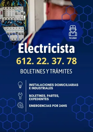 Boletín de luz, electricista profesional
