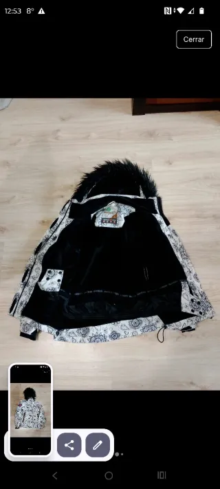 Abrigo mujer frío estampado