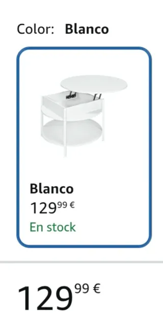 Mesa de centro elevable KIMENICH blanca