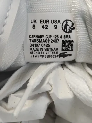 Zapatillas Lacoste Blancas Talla 42