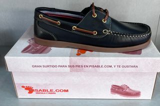 Zapatos náuticos de piel Pisable Talla 44 Nuevos