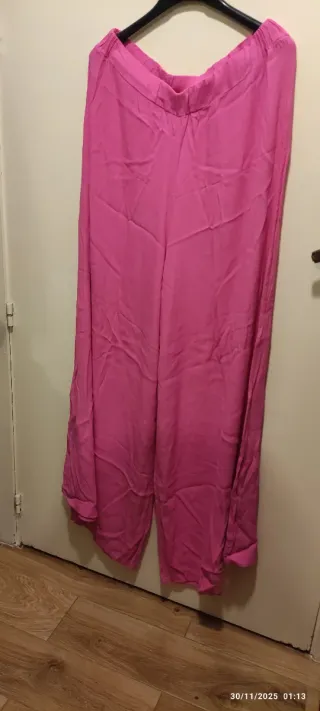 Falda larga volantes marrón y negro