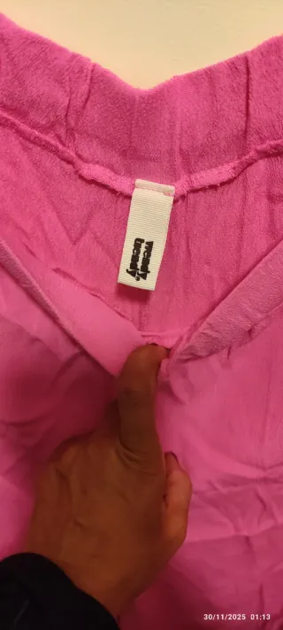 Falda larga volantes marrón y negro