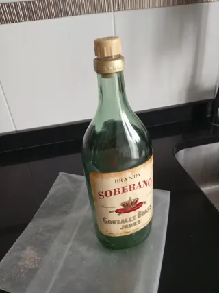 Botella Brandy Soberano 1974 Vacía