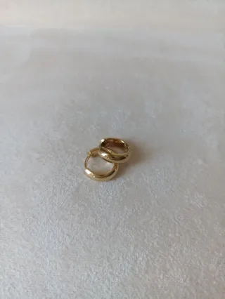 Pendientes Aro Acero Inoxidable Dorado