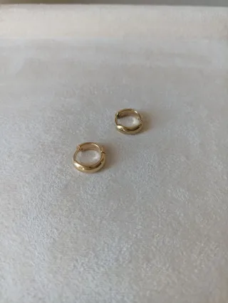 Pendientes Aro Acero Inoxidable Dorado