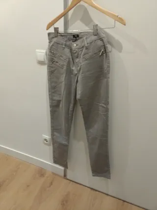 Pantalón vaquero gris mujer talla 40