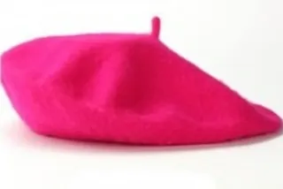 Boina de lana rosa fucsia