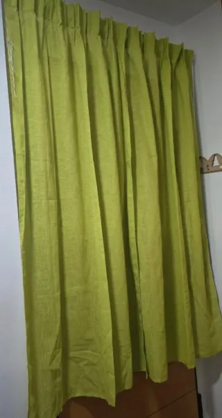 Cortinas cortas verdes (2 unidades)
