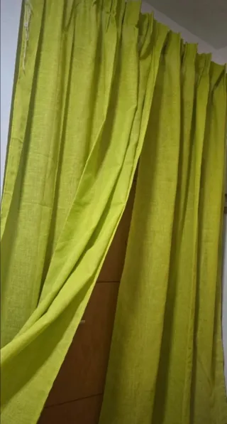 Cortinas cortas verdes (2 unidades)