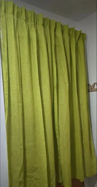 Cortinas cortas verdes (2 unidades)