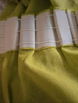 Cortinas cortas verdes (2 unidades)