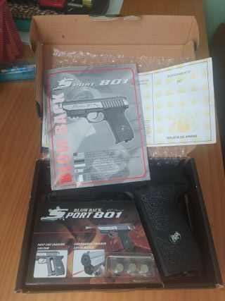 Pistola Nerf tuneada y otra de co2