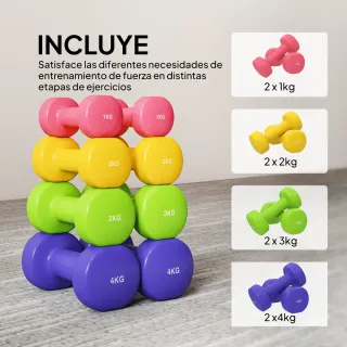 Juego 8 Mancuernas Hexagonales 20 KG