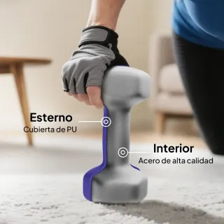 Juego 8 Mancuernas Hexagonales 20 KG