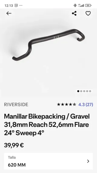 Manillar Gravel Negro