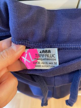 Pantalón chándal azul marino Zara
