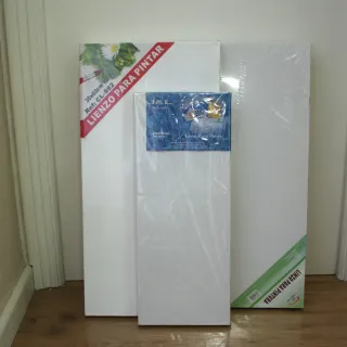 Set de pintura con 3 lienzos