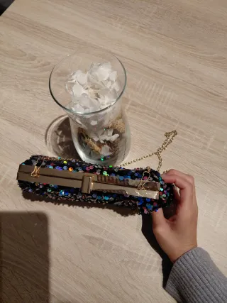 Bolso lentejuelas invitada evento boda