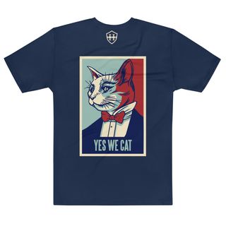 Camiseta Unisex Yes We Cat Harry Dollars Azul