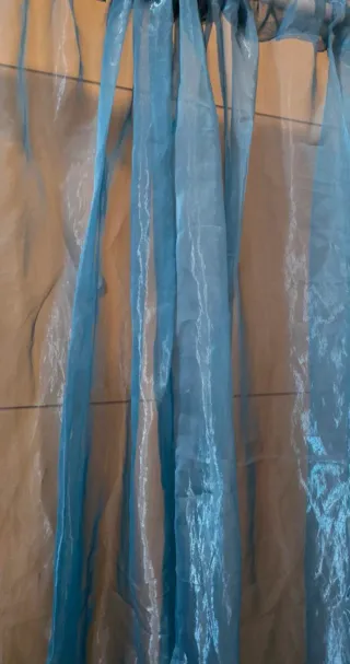 Visillos cortos azules