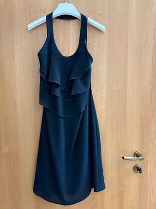 Vestito nero con rouches