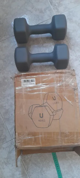 Mancuernas de hierro fundido engomados 20 kilos