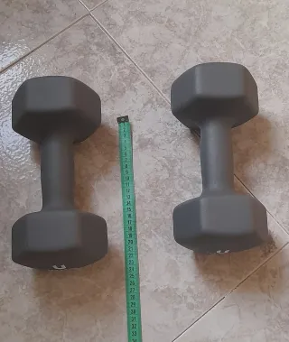 Mancuernas de hierro fundido engomados 20 kilos