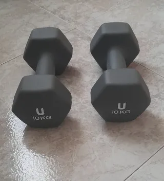 Mancuernas de hierro fundido engomados 20 kilos