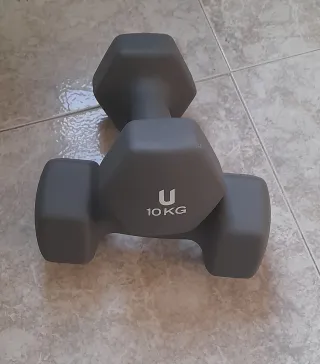 Mancuernas de hierro fundido engomados 20 kilos