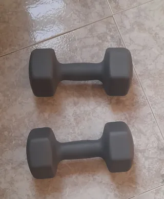 Mancuernas de hierro fundido engomados 20 kilos