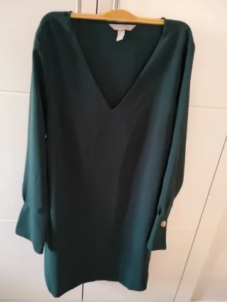 Vestido verde manga larga