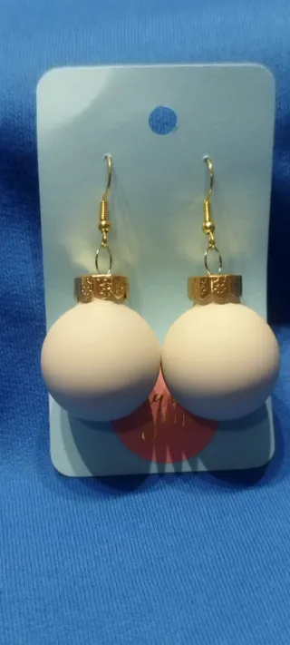 Pendientes Navidad Bolas Rojas y Doradas