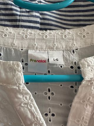 Vestido blanco premamá bordado