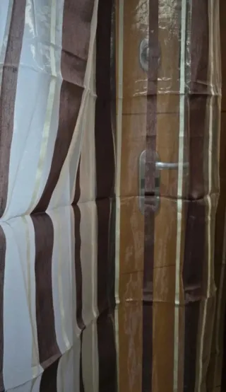 Visillos 2 patas marrones y dorados