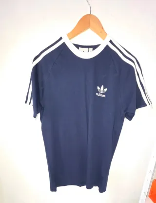 Camiseta Adidas 3 Stripes Azul Marino