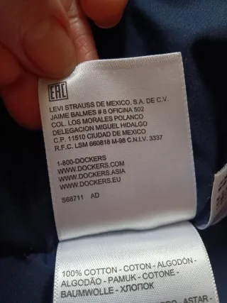 Anorak Dockers Hombre Talla M Marrón/Negro